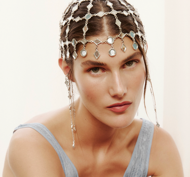Casquete Ylvana plata