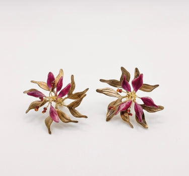 Pendientes Pétalo Fresa