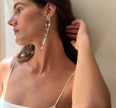 Pendientes Nira plata