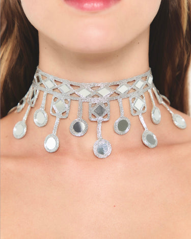 Choker Lluvia plata 3