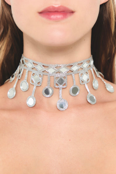 Choker Lluvia plata 3