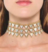 Choker Escama Oro 2