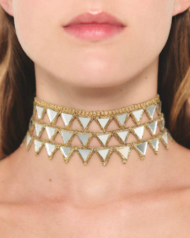 Choker Escama Oro 2