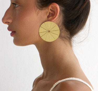 Pendientes Luna Oro