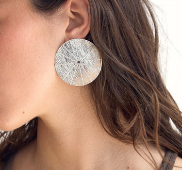 Pendientes Luna Plata