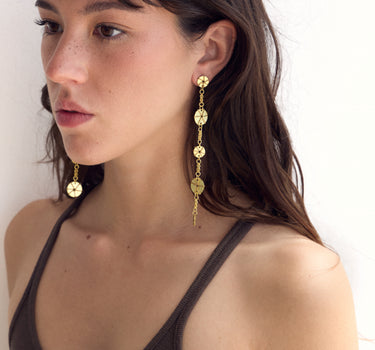 Pendientes Saturno Oro