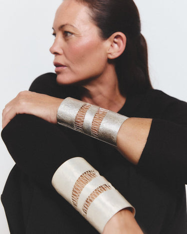 Brazalete Amonet plata - SACH ATELIER