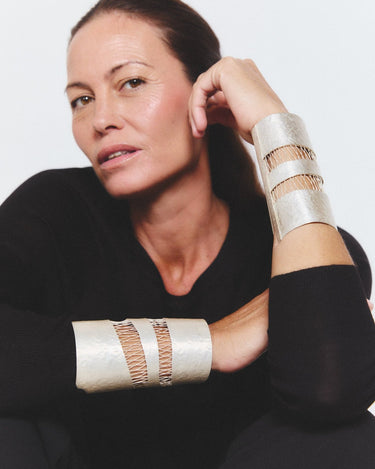 Brazalete Amonet plata - SACH ATELIER