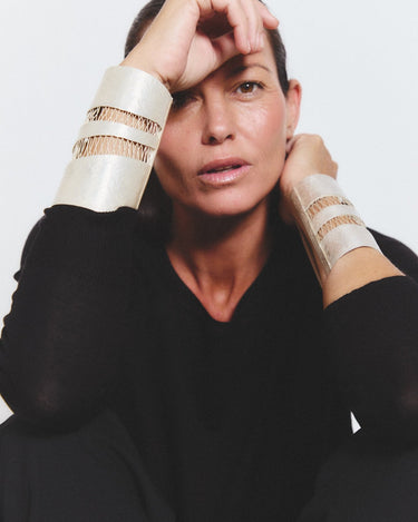 Brazalete Amonet plata - SACH ATELIER