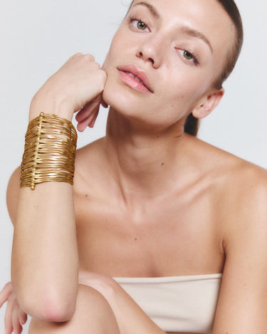 Brazalete Mafdet oro - SACH ATELIER