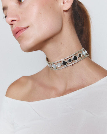 Choker Lirio plata - SACH ATELIER