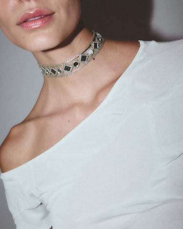 Choker Lirio plata - SACH ATELIER
