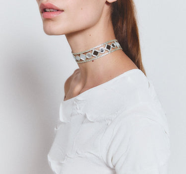 Choker Lirio plata - SACH ATELIER