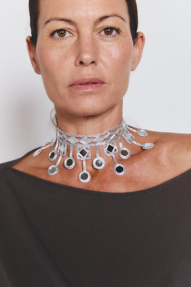 Choker Lluvia plata 5