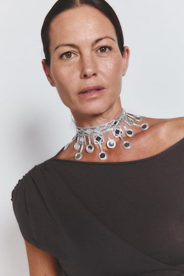 Choker Lluvia plata 7