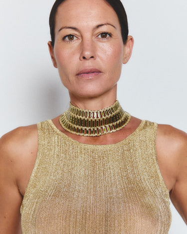Choker Pleyone oliva - SACH ATELIER
