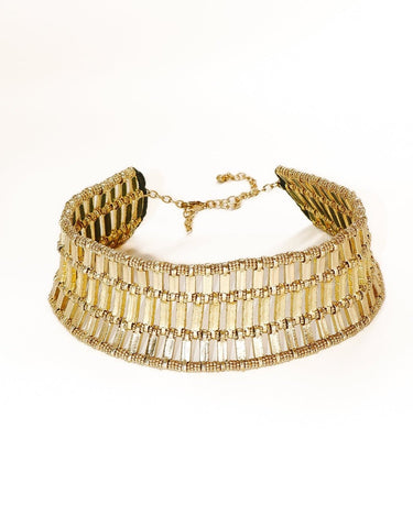 CHOKER REVERSIBLE PLEYONE OLIVA - SACH ATELIER