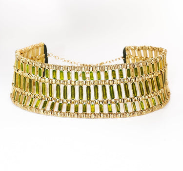 CHOKER REVERSIBLE PLEYONE OLIVA - SACH ATELIER