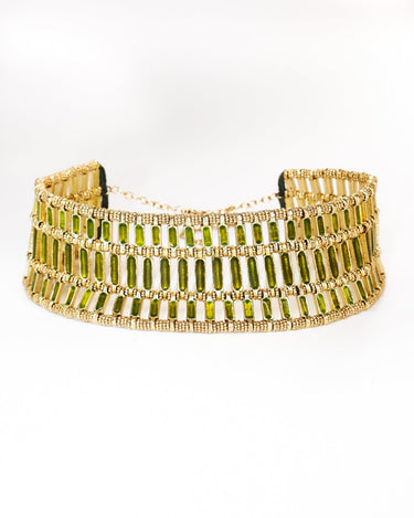 CHOKER REVERSIBLE PLEYONE OLIVA - SACH ATELIER